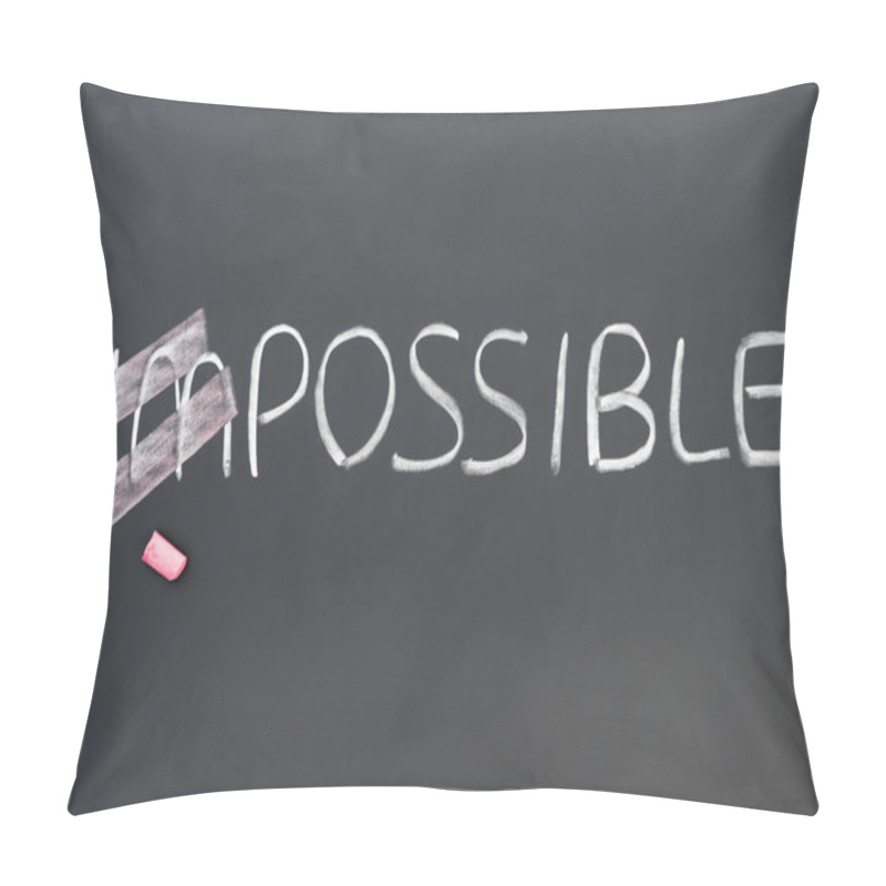 Personality  Impossible On Blackboard With Im Covered Pillow Covers