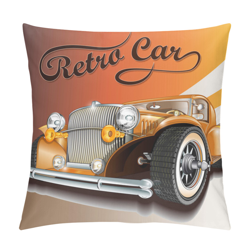 Personality  The Retro Car Pillow Covers