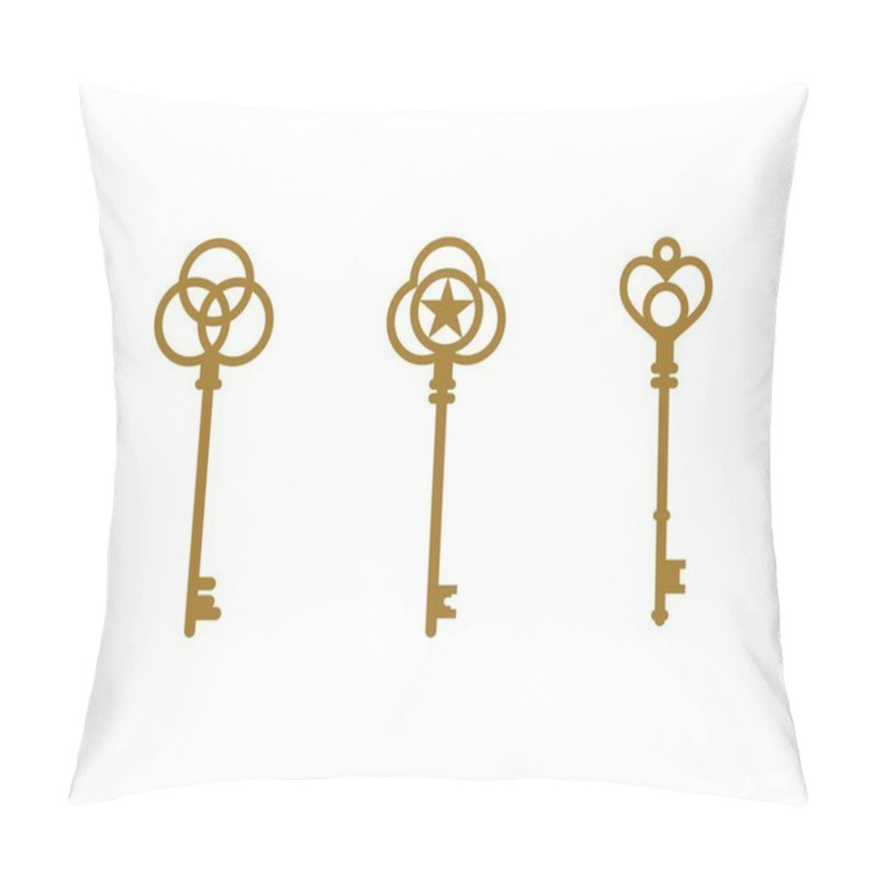 Personality  Key Icon Vector Illustration Design Template Pillow Covers