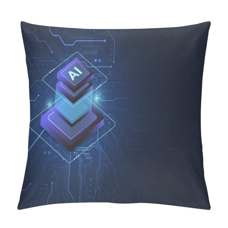 Personality  Abstract Background With Technology Circuit Board Texture. Electronic Motherboard Illustration. Communication And Engineering Concept. Vector Illustration Pillow Covers