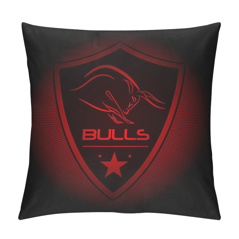 Personality  Bulls! Sports Logo. Pillow Covers