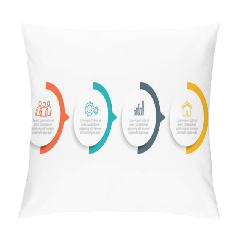 Personality  Infographic Design Template With Place For Your Data. Vector Illustration. Pillow Covers