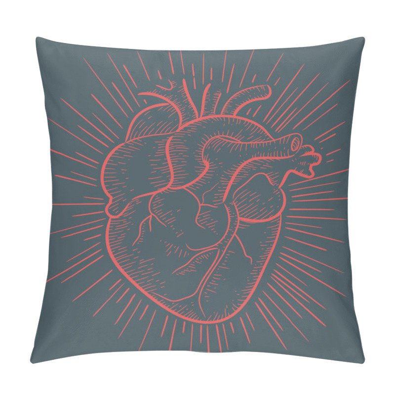 Personality  Human Heart Hand Drawn Pillow Covers