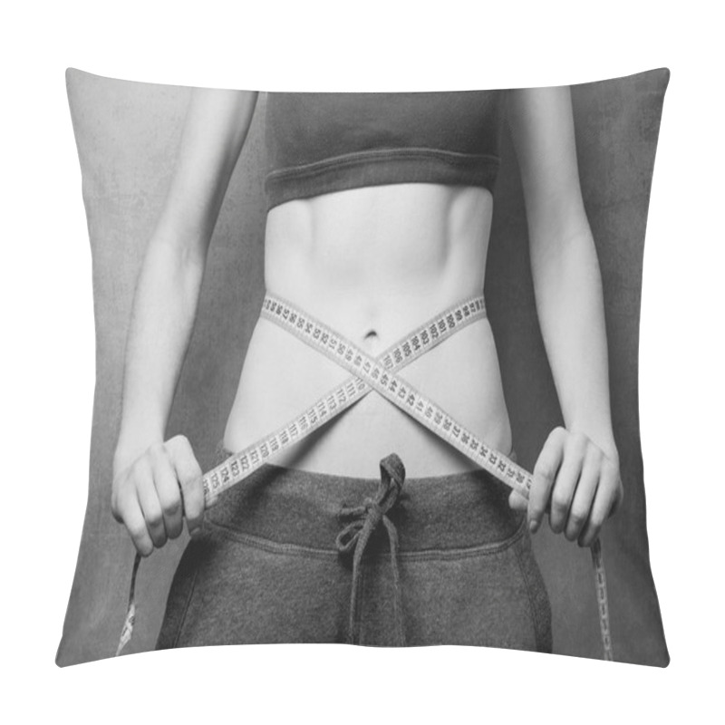 Personality  Woman Showing Her Abs Pillow Covers