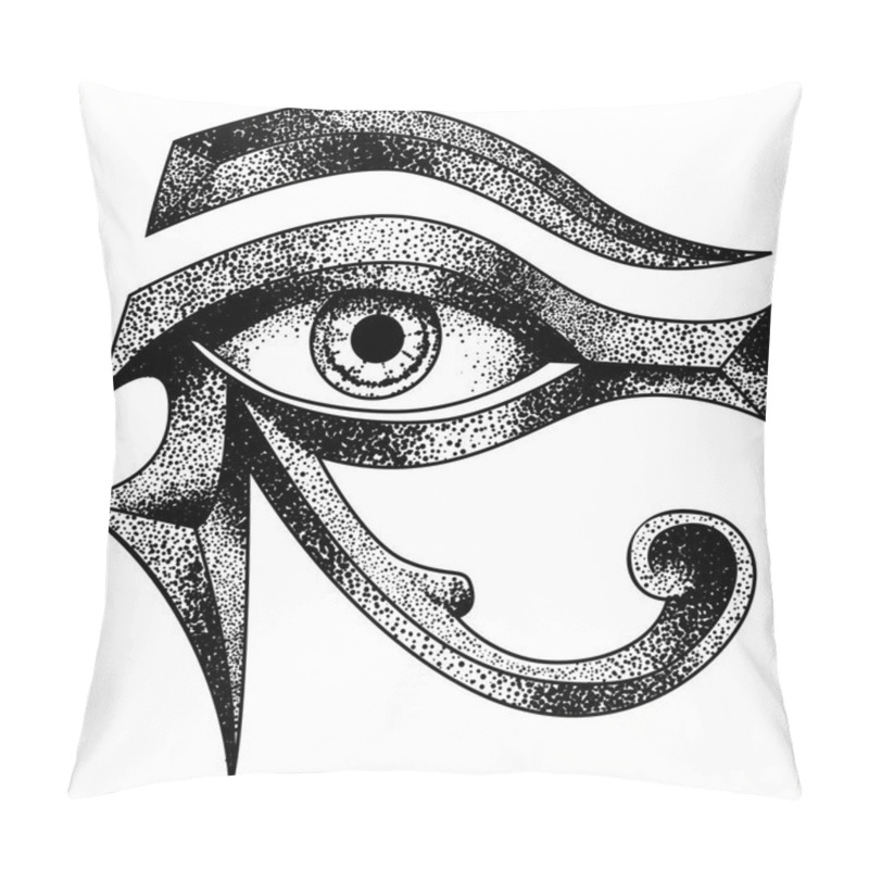 Personality  EYE Of Horus - Reverse Moon Eye Of Thoth Stock Illustration Pillow Covers