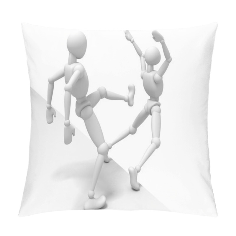 Personality  Human Character Kicking Opponent Pillow Covers