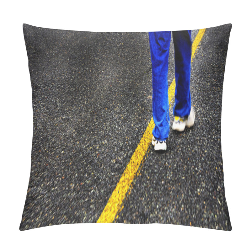 Personality  Walking Down Road Pillow Covers