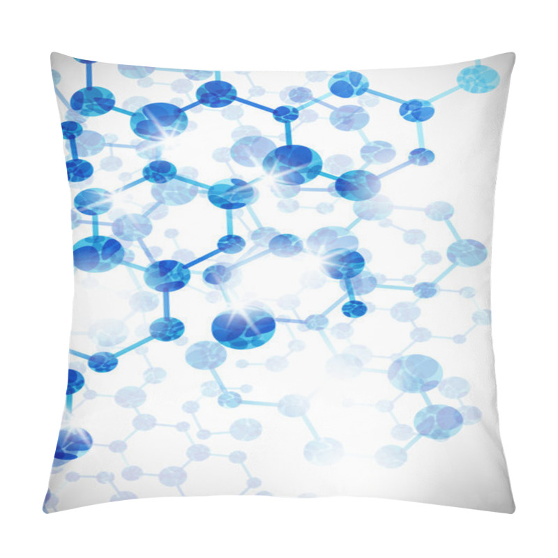 Personality  Molecular Structure, Abstract Background Pillow Covers