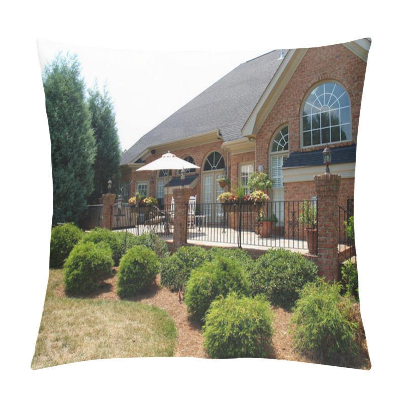 Personality  Back Terrace In Brick And Wrought Iron Pillow Covers