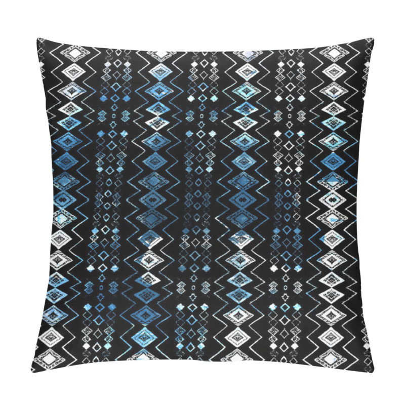 Personality  Geometric Boho Style Tribal Pattern With Distressed Texture And Effect Pillow Covers