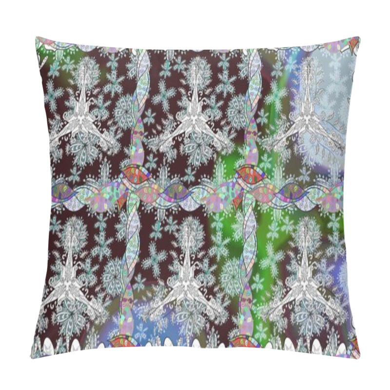 Personality  Hand Drawn. Raster Illustration. Beautiful Fabric Pattern. Doodle Flowers And Branches, Herbs And Flowers. Pillow Covers