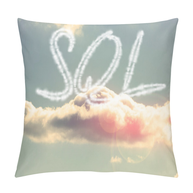 Personality  SQL - Against Bright Blue Sky With Cloud Pillow Covers