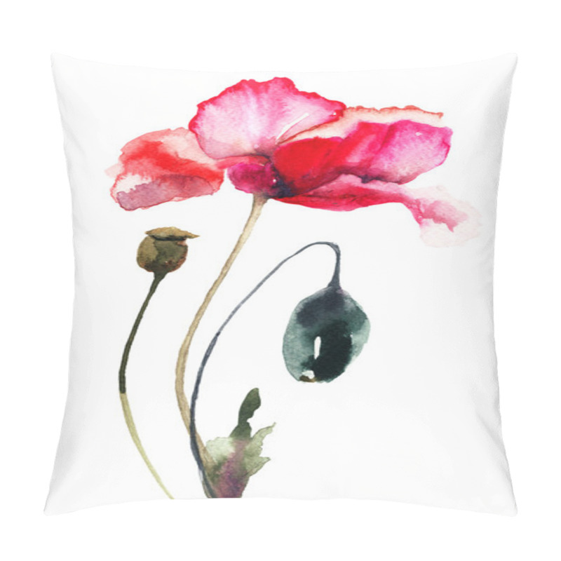 Personality  Poppy Flowers Pillow Covers