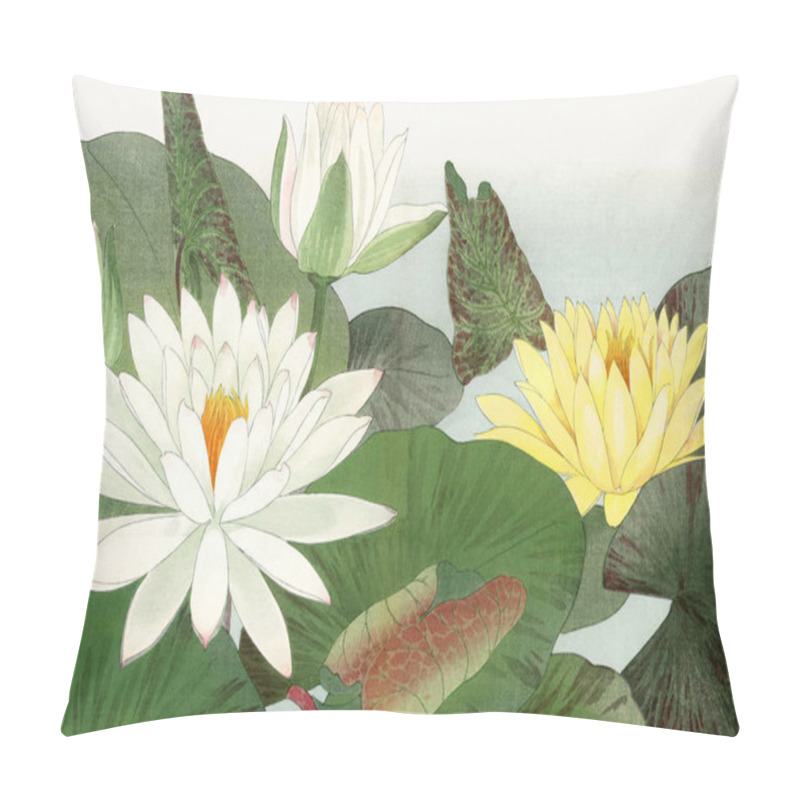 Personality  Asian Art. Japanese Flower Woodblock Art. Pillow Covers