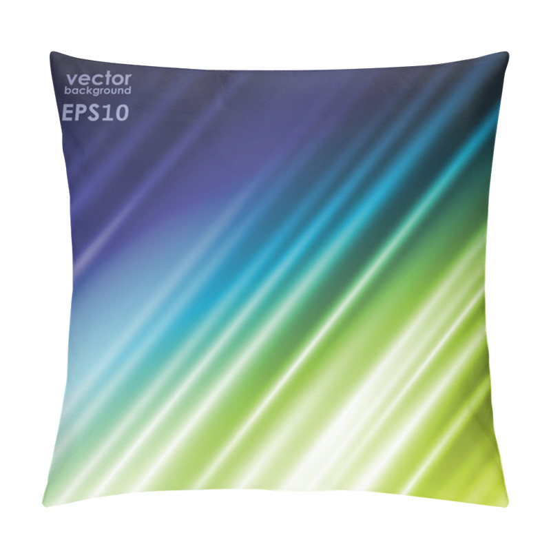 Personality  Abstract Stripped Background. Blue And Green Pillow Covers