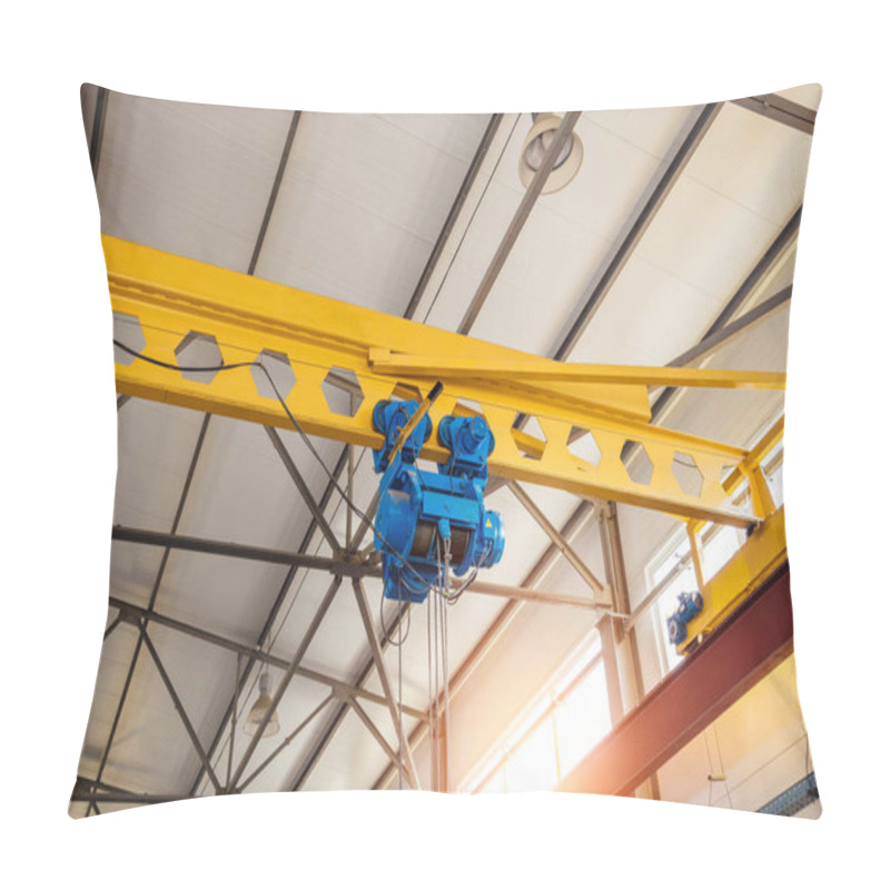 Personality  Industrial Overhead Crane In Factory  Pillow Covers