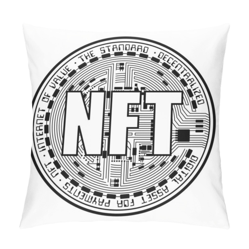 Personality  Cryptocurrency Coin NFT Outline Pillow Covers