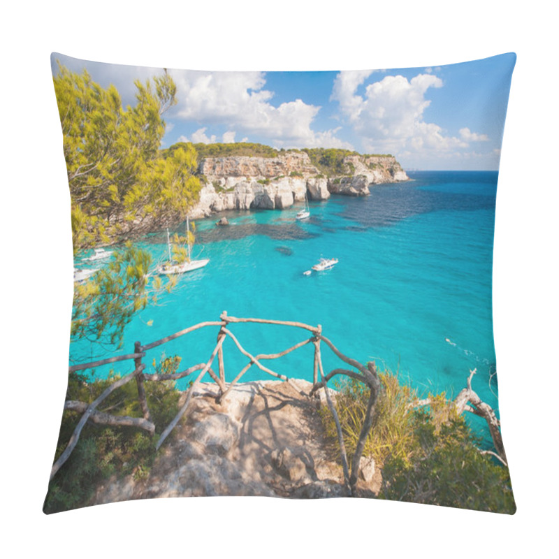 Personality  Balcony To Mediterranean Sea In Cala Macarella Pillow Covers