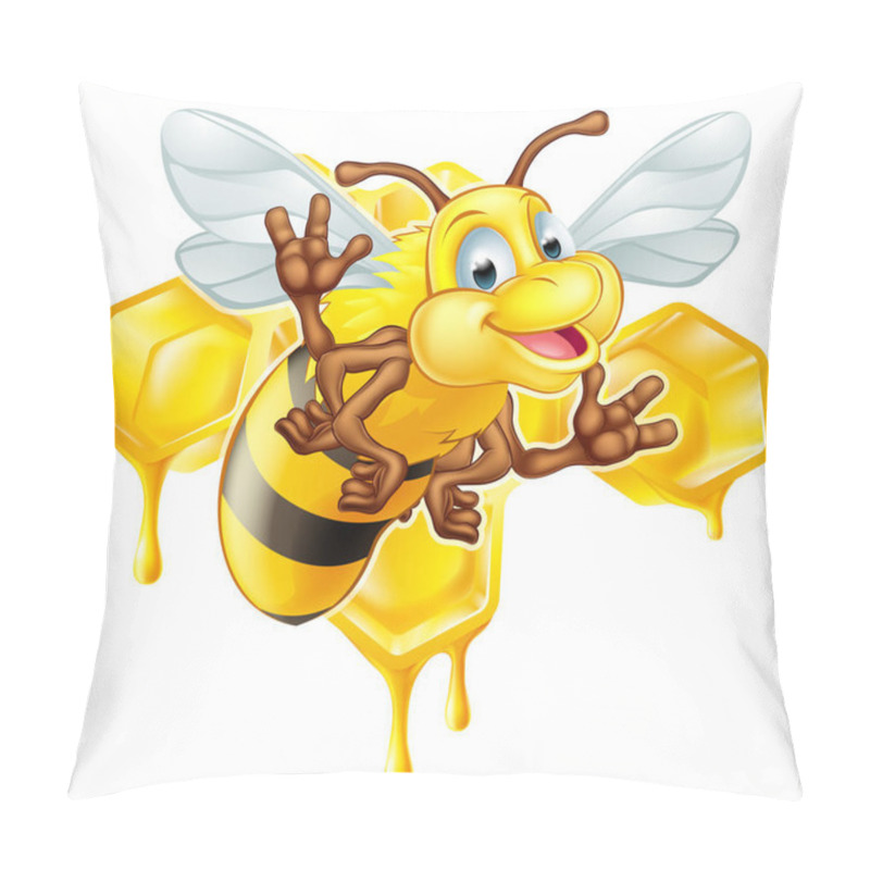 Personality  Cartoon Cute Bee And Honey Pillow Covers