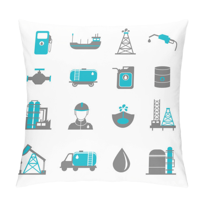 Personality  Oil Industry Icons Pillow Covers