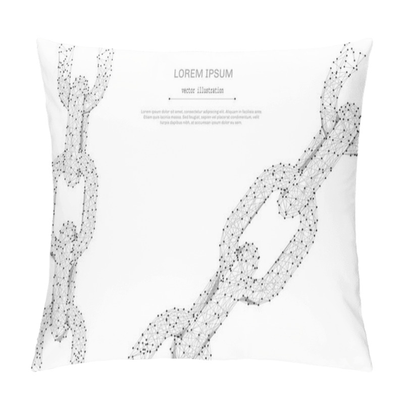 Personality  Chain Links Low Poly Gray Pillow Covers