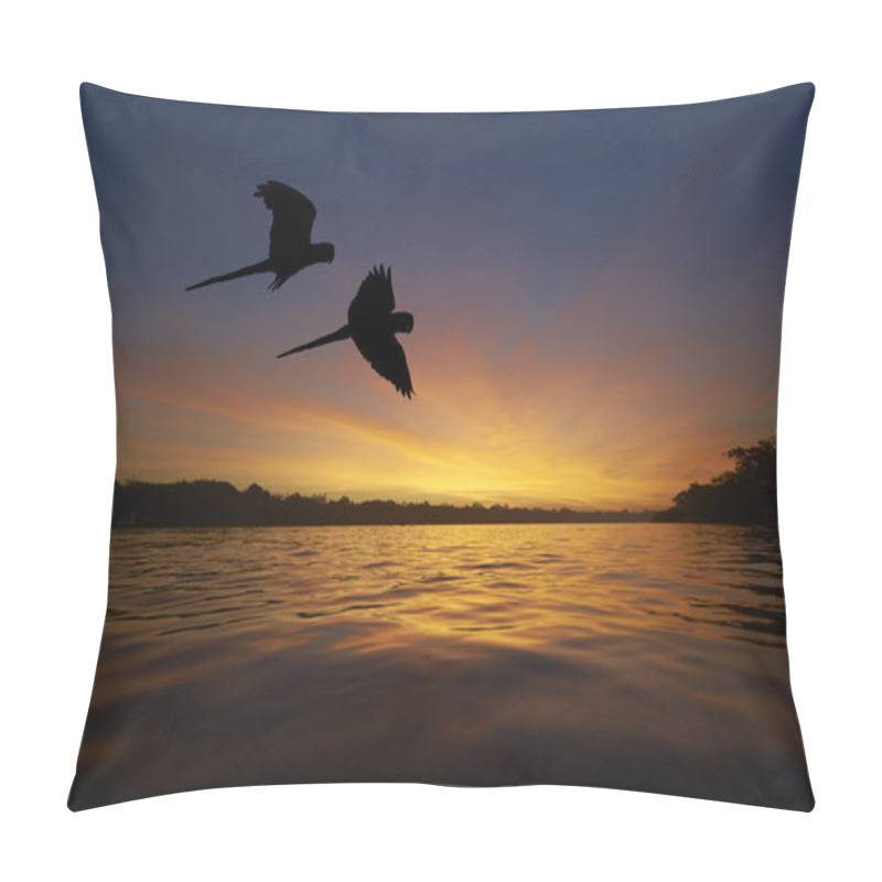 Personality  Blue Macaws In The Amazon Area Pillow Covers