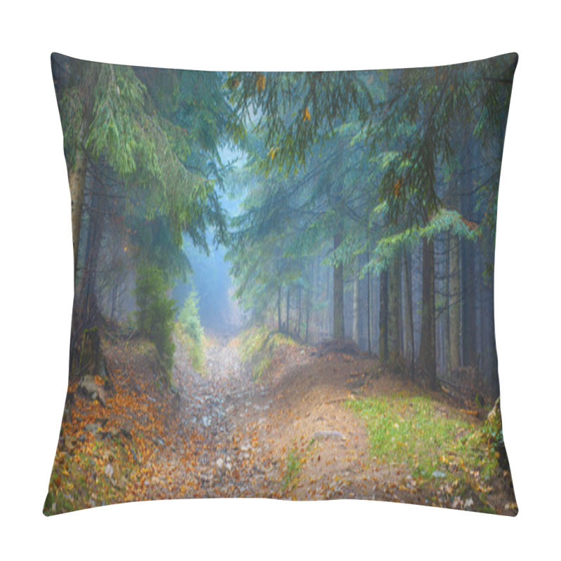 Personality  Misty Carpathian Forest Pillow Covers