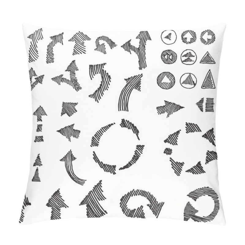 Personality  Arrows Hand Draw Element Vector Pillow Covers