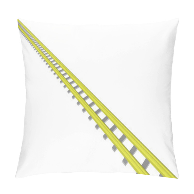 Personality  Vector Image Yellow Railway On White Pillow Covers