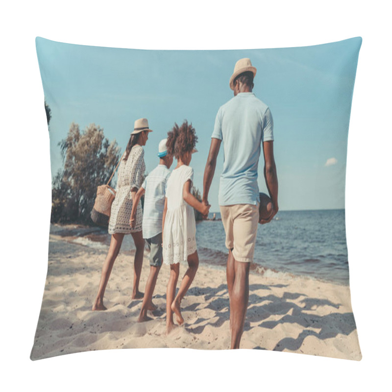 Personality  Family At Seaside Pillow Covers