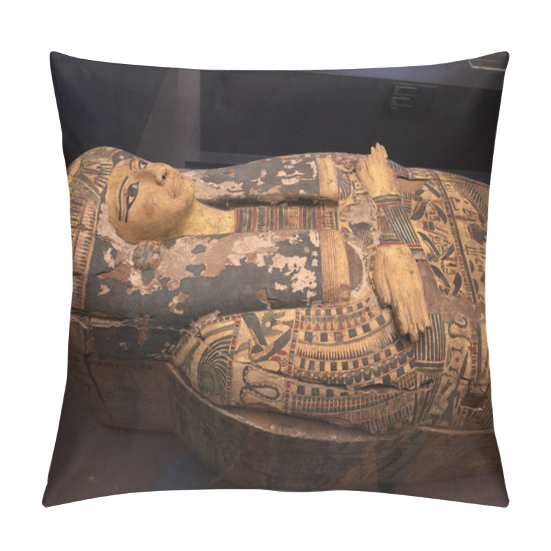 Personality  Egyptian Sarcophagus Hieroglyphs Close Up Pillow Covers