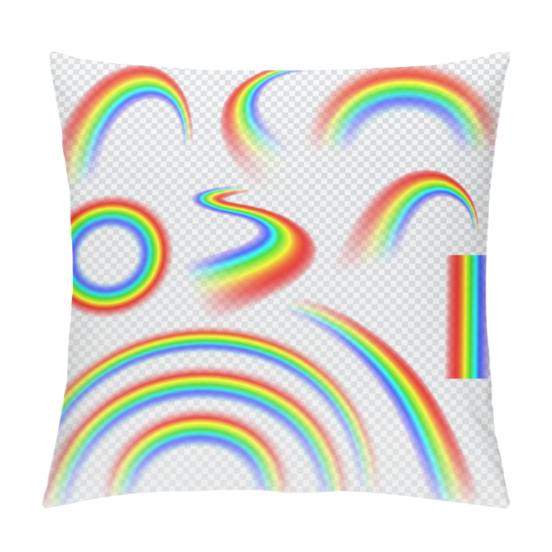 Personality  Realistic Rainbows In Different Shape Pillow Covers