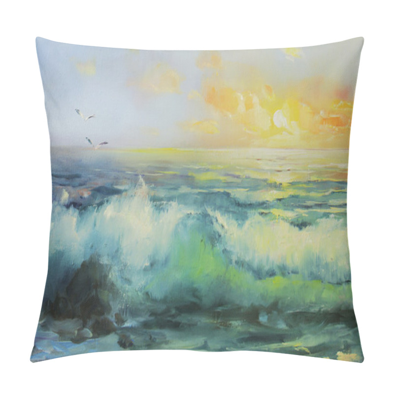 Personality  Surf. Sea Painting. Pillow Covers