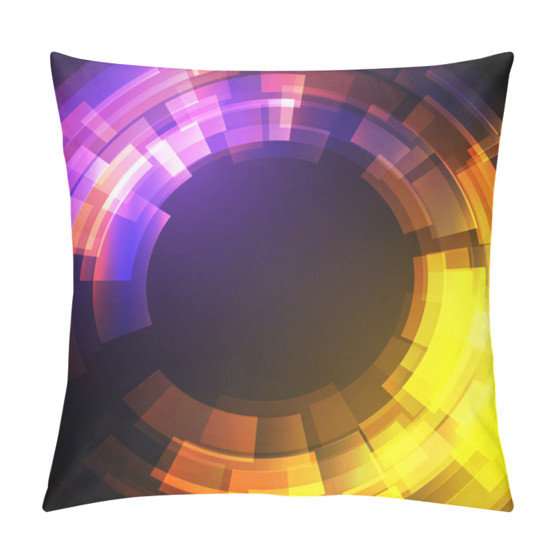 Personality  Techno Geometric Vector Circle Modern Science Abstract Background Pillow Covers