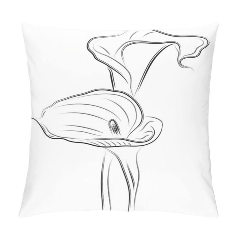 Personality  Vector Flower Calla Twin Pillow Covers