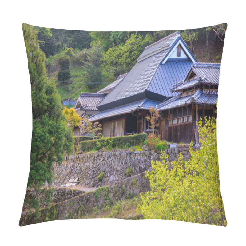 Personality  Traditional Japanese House On Stone Terrace In Mountain Village. High Quality Photo Pillow Covers