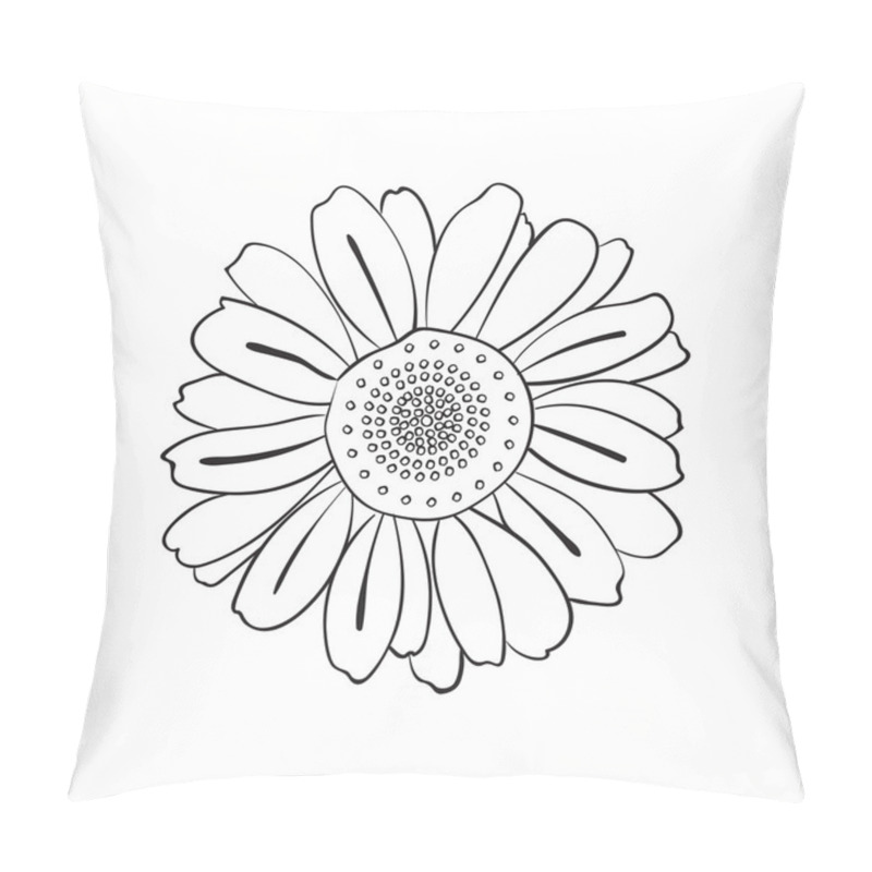 Personality  Daisy, Doodle Style Pillow Covers