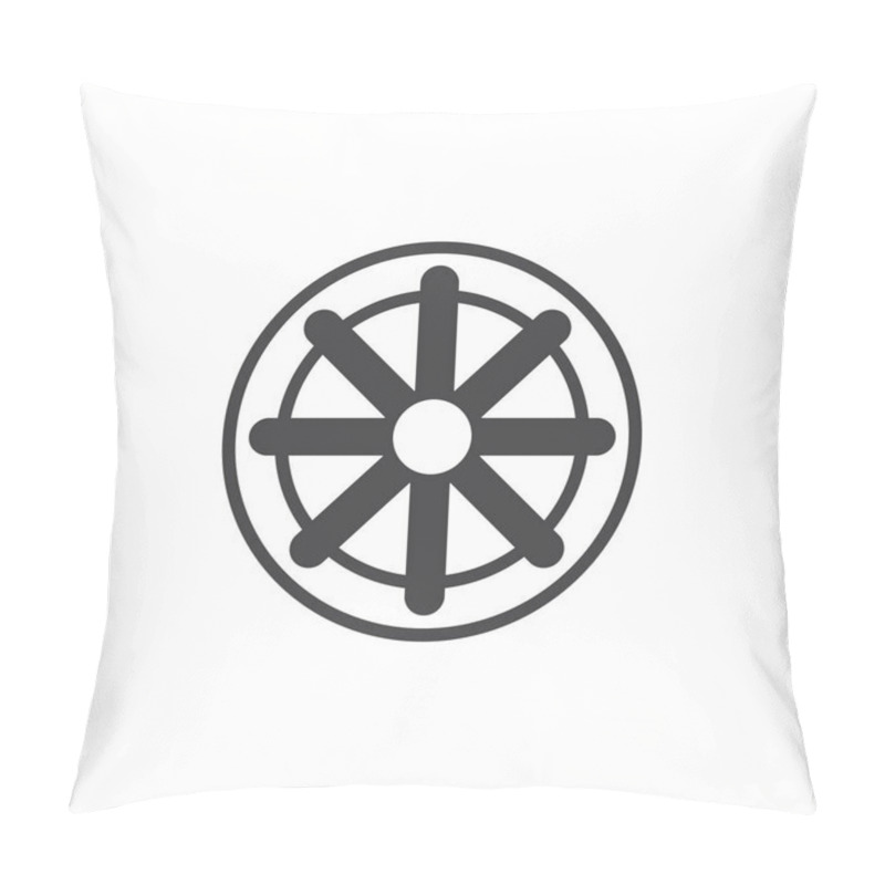 Personality  Wheel Of Dharma Vector Icon Pillow Covers