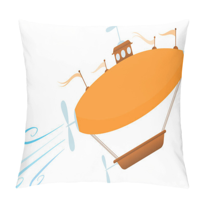 Personality  Bright Cartoon Fantasy Airship Sores Up Pillow Covers