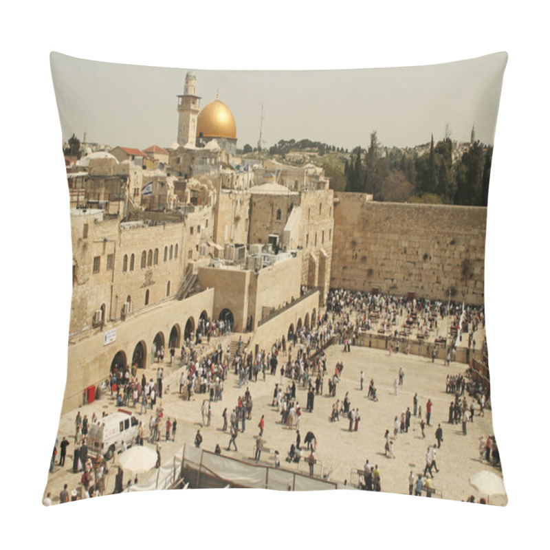 Personality  JERUSALEM - APRIL 02: Orthodox Jewish Pray At The Western Wall During The Holiday Of Passover On April 02 2010 In Jerusalem, Israel. Pillow Covers