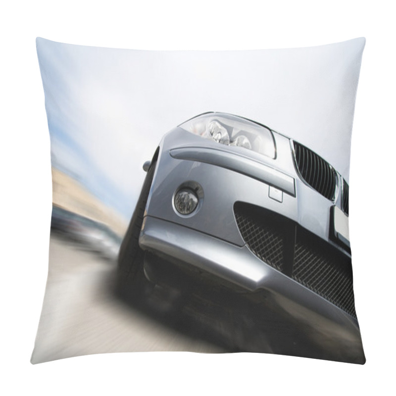 Personality  Fast Car Moving With Motion Blur Pillow Covers