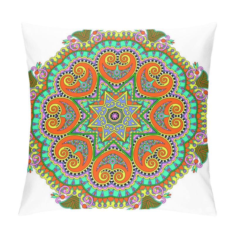 Personality  Mandala, Circle Decorative Spiritual Indian Symbol Of Lotus Flow Pillow Covers