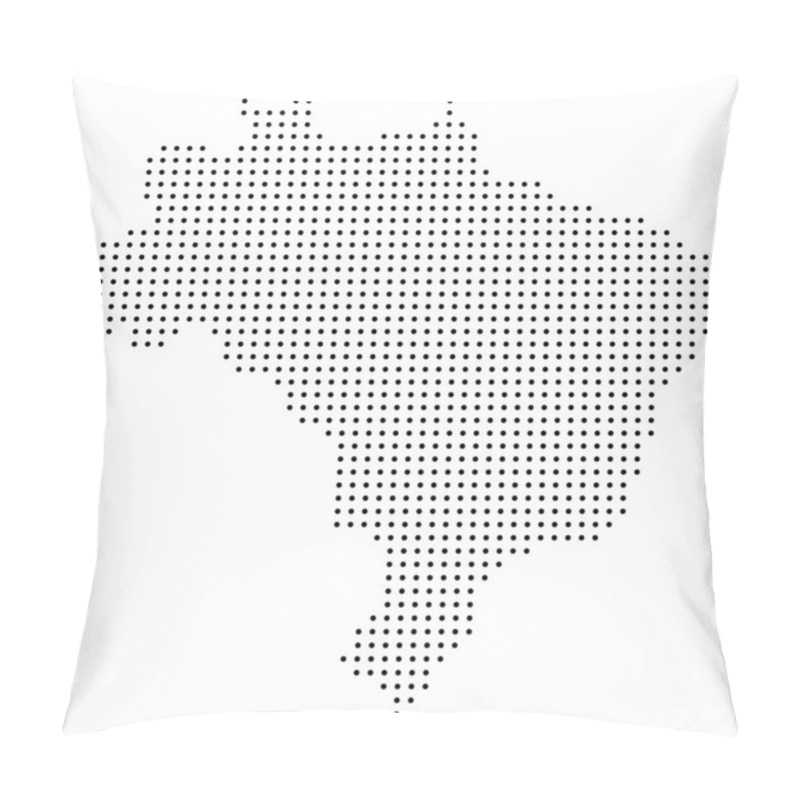 Personality  Dotted Brazil Map Pillow Covers