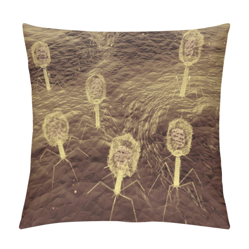 Personality  Bacteriophage Viruses Attacks Bacteria Pillow Covers