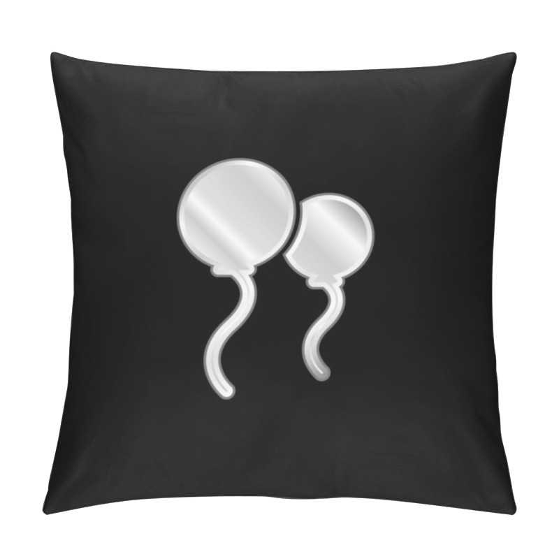 Personality  Balloons Silver Plated Metallic Icon Pillow Covers