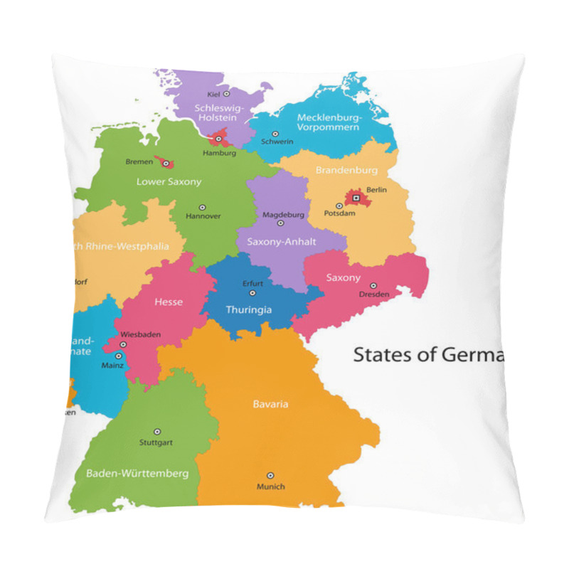 Personality  Germany Map Pillow Covers