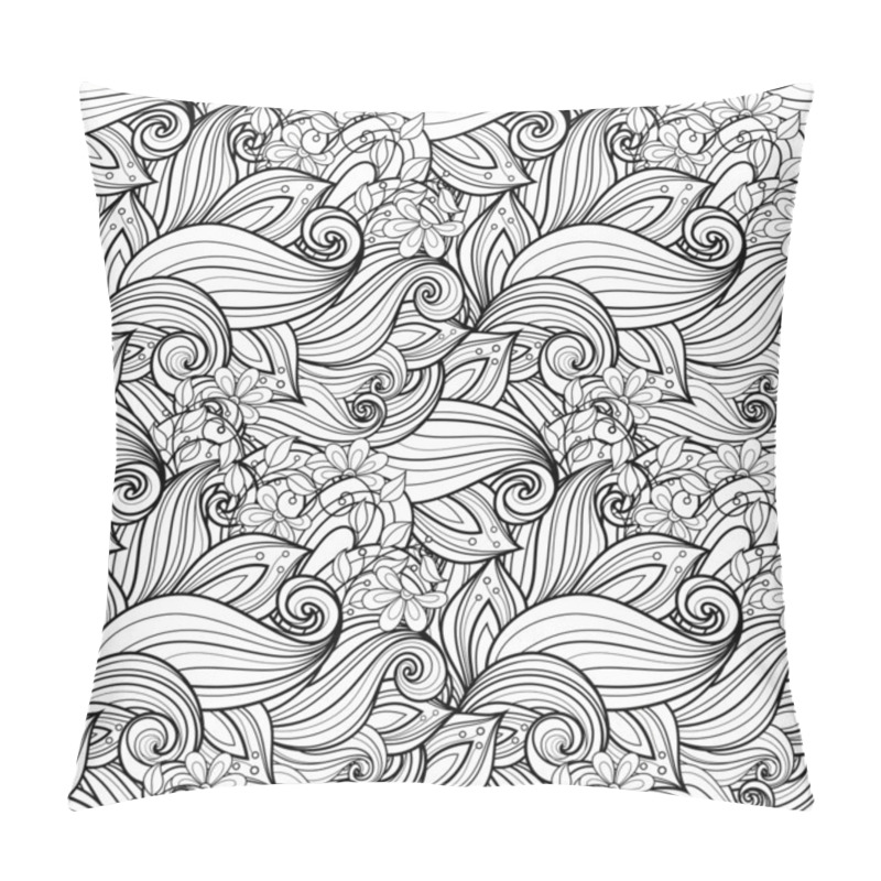 Personality  Monochrome Floral Pattern Pillow Covers