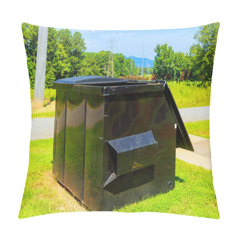 Personality  At Construction Site, Waste Is Collected In Metal Containers Pillow Covers