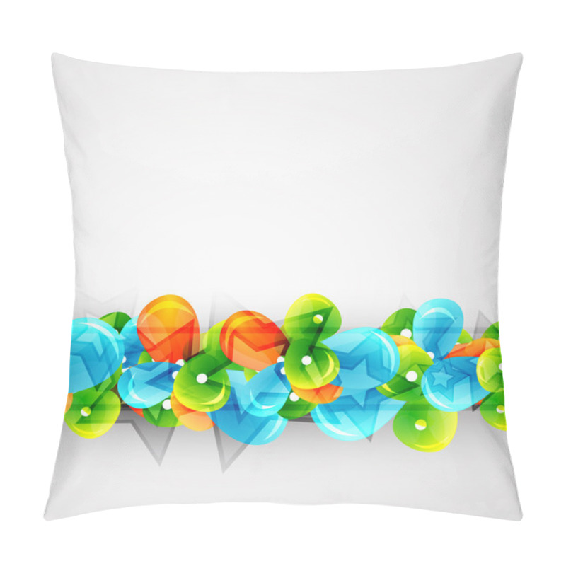 Personality  Abstract Vector Glass Shapes Background Pillow Covers