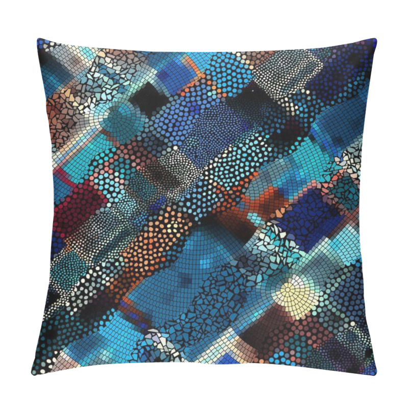 Personality  Waves Of Ornamental Mosaic Tile Patterns Pillow Covers